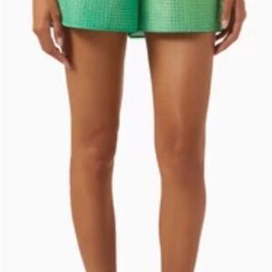 Self Portrait Green Rhinestone Women's Shorts Size 6